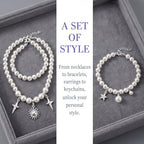 Joez Wonderful Links Bail Beads, Hypoallergenic Alloy Column Spacer Beads - color: Silver