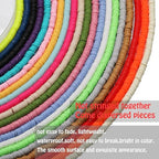 2000pcs Three Colors Clay Beads 6mm for Bracelets Making Flat Round Polymer Clay Bead Heishi Beads for Jewelry Making Earring Bracelets Necklace - color: White Dark red Royal blue