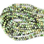 60PCS 6mm Natural Australian Jade Gemstone Round Loose Beads for Jewelry Making DIY Handmade Materials 1 Strand 15" - color: Australian jade, size: 6mm