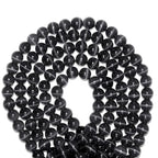 100pcs Black Cat Eye Beads 8mm Round Semi Precious Stone Hole Size 1mm DIY Charm Spacer Beading Smooth Gemstone Loose Beads for Jewelry Making Bracelets Necklaces Earrings Crafting - color: Black