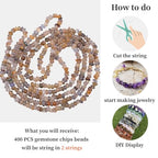 400pcs Natural Chip Stone Beads for Jewelry Making Blue Agate 5-8mm Irregular Gemstones Healing Crystal Loose Rocks Bead Hole Drilled for Ring Earrings Necklace Bracelet Making DIY Art Crafts - color: Blue Agate(2 Strands-62")