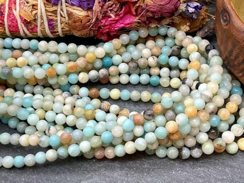 Zenkeeper 108Pcs Amazonite Beads for Bracelet Jewelry Making 8MM Natural Loose Amazonite Stone Beads Gemstone Beads Round - color: Amazonite, size: 8MM, 108pcs