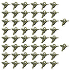 50PCS Small Hummingbird Charms Alloy Mini Hummingbird Charms 3D Animal Alloy Hummingbird Enamel Pendants for Earring Necklace Bracelet Keychain Jewelry Craft Making - color: Bronze