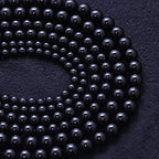 Natural Stone Beads 6mm Black Polished Round Smooth Agates Gemstone Beads for Jewelry Making 15 Inch(Black Onyx,6mm) - color: Black Onyx, size: 6mm