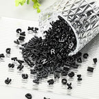 Augshy 700Pcs Large Letter Beads Black Plastic A-Z Mixed Alphabet Shape Beads for Jewelry Making Bracelets Necklaces Key Chains Shoelaces Crafts Party Decor(9x12mm) - style: Black Alphabet Style