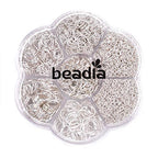 BEADIA Open Jump Rings Sliver 6 Sizes 2400pcs with Lobster Claw Clasps Set for DIY Jewelry Making Supplies - color: Silver, size: Variety Pack (6 Sizes)