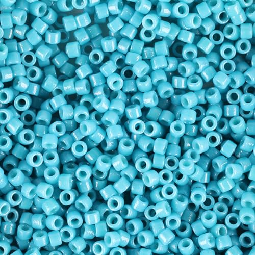 Miyuki Delica Seed Beads – Size 11/0 (1.6 mm), DB2133, Duracoat Opaque Azure, 7.2 g, Approx. 1440 Beads, Made in Japan - color: DB2133 - Duracoat Opaque Azure