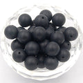 AD Beads Natural Matte Frosted Gemstone Round Spacer Loose Beads 4mm 6mm 8mm 10mm 12mm (8mm, Matte Black Agate) - color: Matte Black Agate, size: 8mm