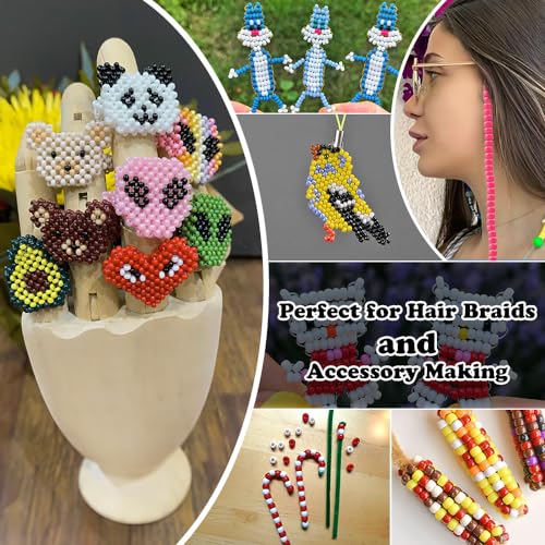 QPIXVB 1100PCS Pony Beads,Beads for Jewelry Making Bracelets Making Friendship Bracelet Hair Beads Kit for Crafts Cute Bulk Pony Beads for Keychain Necklace Making - color: rosy red beads