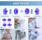 Snap Button with Snap Pliers Set,Lemonfiter 460 Sets Snap Fasteners T5 Plastic Buttons,23 Colors No-Sew Starter Button Fastener Set for Clothing Diapers Bibs Rain Coat Crafting - style: 23 Color 460 Sets