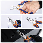 5 Inch Long Nose Pliers with Side Cutter, for Jewelry Making, Repairing, with spring shrapnel loaded - style: 5 Inch Long Nose Pliers