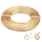 12 Gauge Aluminum Wire 100FT, 2mm Bendable Metal Anodized Aluminum Wire for Sculpting Jewelry Making Crafts Wreath Beading Floral(Tin Gold) - color: Tin Gold
