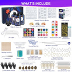 KISREL UV Resin Jewelry Making Kit, 300g Crystal Clear Resin with Light and Molds, DIY Jewelry Making Kit, Resina Starter Kits for Keychain and Earring - size: 300g