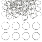 100 PCS Mini Open Jump Rings, Stainless Steel Open Jump Ring 10mm Thickness Round Connectors Small Key Rings O Ring Connectors for Jewelry for Jewelry Making Necklaces Bracelet Earring (Silver)