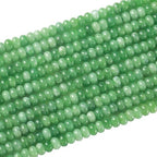 76pcs 5x8mm Natural Stone Grass Green Jade Rondelle Spacer Loose Beads Abacus Disk Stone Round Loose Gemstone Beads for Jewelry Making DIY Bracelet Necklace - color: Grass Green Stone Abacus Disk