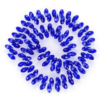 200pcs Czech 12mm Faceted Teardrop Briolette Crystal Glass Loose Beads Pendant Drop Spacer Bulk Cobalt Blue for DIY Jewelry Making CCT2-25 - color: Cobalt blue, size: 12x6mm - 200pcs
