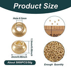 Craftdady 12/0 Golden Glass Seed Beads 2mm About 5000Pcs Metallic Small Round Pony Loose Spacer Beads for Jewelry Making Hole: 0.5mm - color: Metallic Golden, 2mm