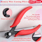 Jewelry Wire Cutters with 3 Cutting Edges Jewelry Parrot Beak Wire Cutter Memory Wire Cutting Pliers Memory Wire Shears Bracelet Pliers Jewelry Making Supplies for Crafting Beading DIY - style: 3 Cutting Edges