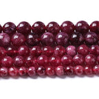 36pcs 10mm Natural Garnet Jade Gemstone Round Loose Spacer Beads for Jewelry Making Healing Energy Stone Beads DIY Bracelets Necklaces 15" (10mm, Garnet Jade) - color: Garnet Jade, size: 10mm