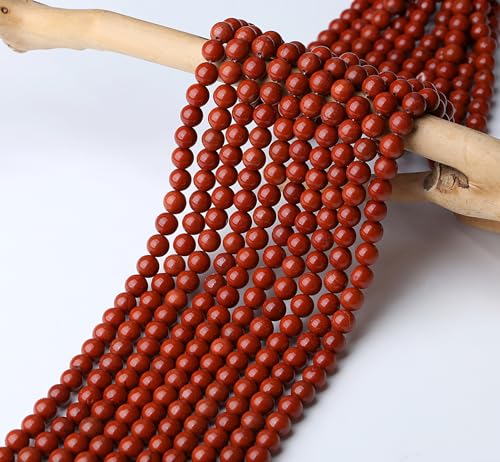Natural Red Jasper Beads 100Pcs 8mm Crystal Beads Loose DIY Round Stone Bead for Bracelet Necklace Earrings Makingrrings Making - color: C-Red Jasper, size: 100pcs