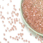 1000pcs Crystal Glass Beads 4mm Bulk Faceted Bicone Spacer Beads for DIY Jewelry Making - color: Water Red AB, size: 4mm