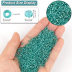10100 Pcs Size 11/0 Glass Seed Beads, 2 mm Aqua Small Mini Spacer Loose Pony Beads for Jewelry Making and DIY Crafts - color: Aqua, size: Small