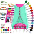 Friendship Bracelet Making Kit for Girls Ages 8-12, Kids Jewelry Making Kit with 28 Pre-Cut Threads and Letter Beads, Arts and Crafts for Kids, Birthday Easter Gifts for 6 7 8 9 10 11 12 Year Old - color: Green/Rose