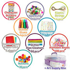 Olly Kids Arts and Crafts Supplies Set- 1000+ Pieces Giftable Craft Box for Kids: DIY Craft Supplies for Toddlers, School Project, and Homeschool - color: Purple