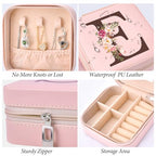 Inngeroo Mothers Day Mom Gifts from Daughter Son, Travel Jewelry Case Box Organizer Personalized Gifts for Mom Wife Women, Gift for Friend Sister Grandma Aunt, pink - style: E
