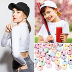 100pcs Rainbow Soccer Beads with 5.5 Yard Elastic Rope,Acrylic Sports Beads DIY Spacer Bead for Necklace Bracelet Keychains Handmade Jewelry Making Accessories Craft Supplies,12mm (Soccer) - color: Rainbow Soccer