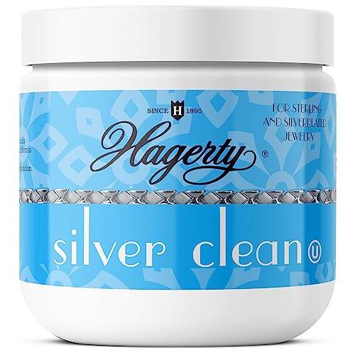 Hagerty Silver Cleaner and Tarnish Remover for Silver Jewelry, Dipping Basket Included-Kosher Certified, Made in The USA, 7 fl. oz.