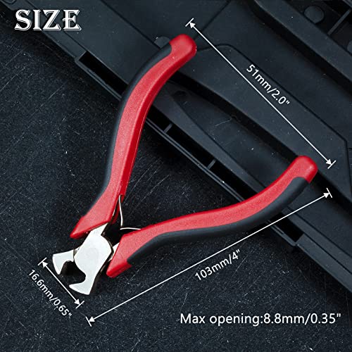 SPEEDWOX 4 Inch End Nippers - Mini End Cutting Pliers with Spring Pull Nails & Wire Cutting Function - Professional Jewelry Making & Shoe Repair Tool - style: End Nippers