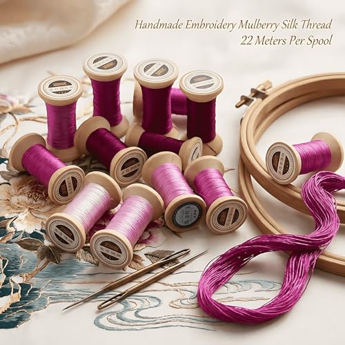 Natural 100% Mulberry Handmade Embroidery Silk Thread Silk Floss (38) - color: 38
