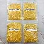 1800pcs Acrylic Faceted Round Beads 4mm 6mm 8mm 10mm AB Colors Glossy Acrylic Round Spacer Beads with Hole for DIY Bracelet Necklace Jewelry Making Supplies Handmade Craft(Yellow AB) - color: Yellow AB