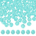 MECCANIXITY 400pcs Czech Faceted Bicone Beads 8mm Glass Spacer Bead Bulk for Jewelry Making & DIY Craft, Light Lake Blue - color: Light Lake Blue