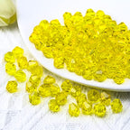Dowarm 100PCS 8MM Bicone Crystal Beads, Yellow Faceted Crystal Glass Beads for Jewelry Making, Craft, DIY Bracelet, Necklace, Dolls, Suncatcher - color: 08-Yellow, size: 8MM
