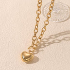 Freekiss Women's Layered Necklace Set - 3 Piece Dainty Gold Jewelry for Everyday Stacking | 14K Gold Plated Snake Chain, Rope Chain, Cuban Chain | Adjustable Length 14-18.5 Inch | Gift Ready - color: Gold, style: Heart Paperclip OT-GD