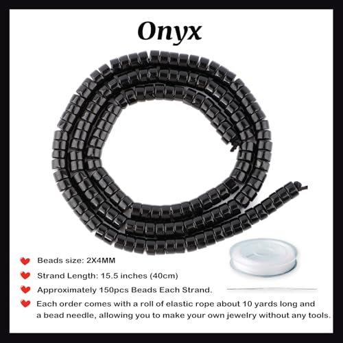 Natural Black Obsidian Heishi Spacer Beads Loose Semi Precious Flat Round Gemstone Disc Shape Stone for Beading Jewelry Making 4x2mm 15.5" - color: Black Obsidian