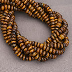 BONNY BOXX Natural 1 Strand 5 * 8mm Classic Tiger Eye Rondelle Beads, Natural Abacus Disk Stone Beads Loose Spacer Gemstone for DIY Bracelet Necklace Jewelry Making - color: Classic Tiger Eye, size: 5*8mm