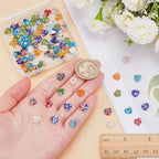 100Pcs Heart Handmade Millefiori Lampwork Beads Glass Flower Bead 8mm Love Shape Loose Spacer Beads for Bracelets Necklace Earring Jewelry Making DIY Craft Beading Supplies - size: 8mm
