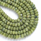 5x8mm 76pcs Natural Stone Chinese Green Jade Rondelle Spacer Loose Beads Abacus Disk Stone Round Loose Gemstone Beads for Jewelry Making DIY Bracelet Necklace - color: Chinese Green Jade, size: 5x8mm Abacus Disk