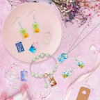 Oubaka 50pcs Open Bezels for Resin,Rectangle Hollow Bezel Pendants Open Frame Pendant Open Back Bezel Pendant Resin Craft Bezels for Earrings,Necklace,Bracelet,Pressed Flower,DIY Craft(White K) - color: White K;Rectangle;Style B