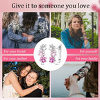 LAZA 925 Sterling Silver Hoop Earrings for Women, Sterling Silver Butterfly Hoops Colorful Flowers Hoop Huggie Earrings Hypoallergenic Jewelry Gifts for Women - color: Pink cat paws Earring