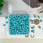Turquoise Irregular Beads for Bracelet Making - 200pcs 10mm Natural Semi-Precious Gemstone Loose Spacer Beads for Jewelry, Beading, Earrings & DIY Handmade Crafts - color: Turquoise Irregular 10mm