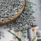 1000pcs 5mm Half Pearl Beads Flatback Pearl Beads Half Round Plastic Pearls for Crafts Scrapbooking Embellishment Nail Art(Light Gray AB) - color: Light Gray AB, size: 5mm
