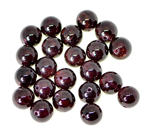 AD Beads Natural Gemstone Round Spacer Loose Beads (6mm 100pcs, Garnet) - color: Garnet, size: 6mm 100pcs
