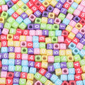 1000Pcs Cube Acrylic Number Beads 6x6mm Colorful Number 0-9 Spacer Beads for DIY Bracelet Necklace Jewelry Making - color: Colorful Mixed White Number 0-9