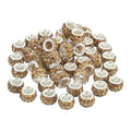 uxcell 50Pcs European Large Hole Beads, Rhinestone Craft Bead Crystal Charm Spacer Beads for Pens Bracelet Making Necklace DIY Craft, Crystal Yellow - color: Crystal Yellow