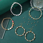 DECYOOL Small Gold Beads, 1200Pcs 4mm KC Gold Spacer Beads Seamless Smooth Round Bead for Bracelets Jewelry DIY Crafts Making - color: KC Gold, size: 4mm