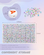 Looconi 1400pcs Colorful Letter Beads Smiley Heart Alphabet Beads 7x4mm White Acrylic for Jewelry Making Bracelet - color: Colorful
